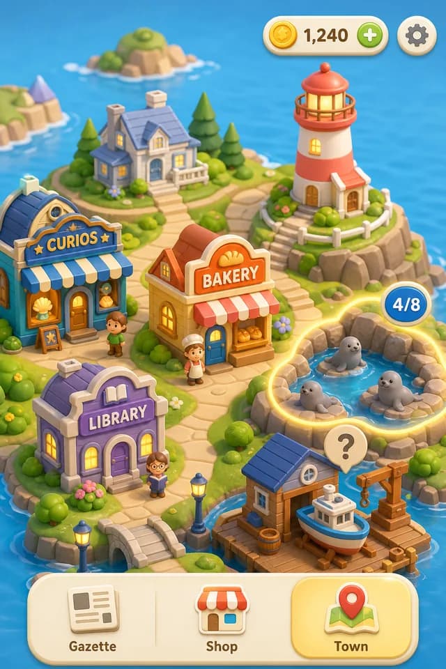 Gull Harbor town map